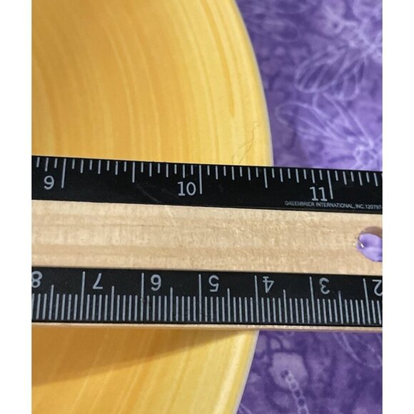 Graydon Hall Yellow Swirl Dinner Plate Plates 10 1/2 Inch Set Of 2 Replacement - Picture 3 of 3